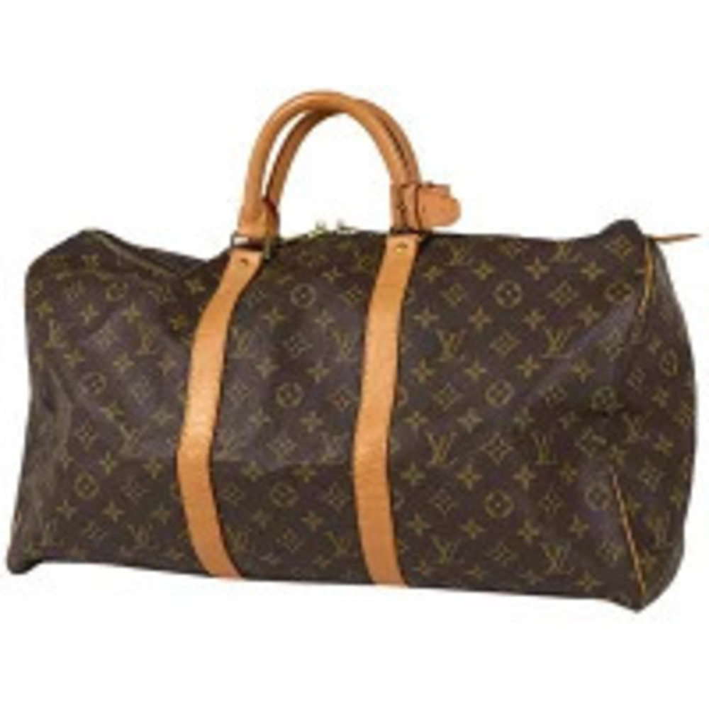Louis Vuitton Keepall Handbag Travel Business Boston Bag Monogram Brown